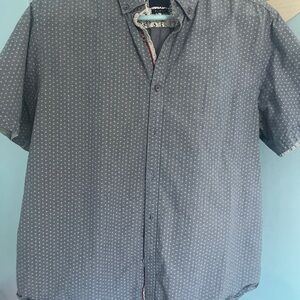 Denim & Flower Gray Patterned Short Sleeve Shirt